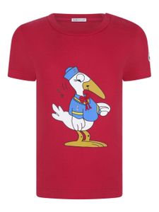 Moncler Enfant t-shirt en coton à imprimé graphique - Rouge