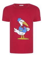 Moncler Enfant t-shirt en coton à imprimé graphique - Rouge