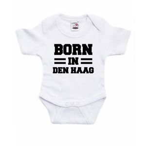 Born in Den Haag cadeau baby rompertje wit jongen/meisje