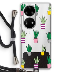 Sanseveria: Huawei P50 Pro Transparant Hoesje met koord