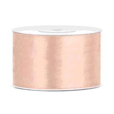 Hobby Sierlint satijn - zalm rose - 25 meter - cadeaulint - satijnlint/sierlinten