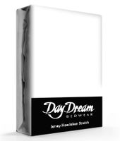 Day Dream Jersey Hoeslaken Wit-90 x 200 cm