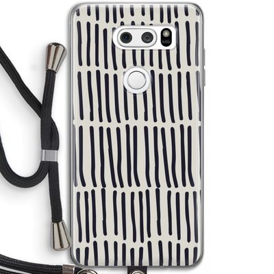 Moroccan stripes: LG V30 Transparant Hoesje met koord