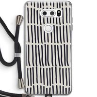 Moroccan stripes: LG V30 Transparant Hoesje met koord