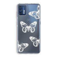 White butterfly: Motorola Moto G9 Plus Transparant Hoesje White butterfly: Motorola Moto G9 Plus Transparant Hoesje