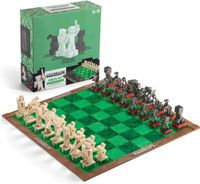 Minecraft Chess Set: Overworld Heroes vs. Hostile Mobs