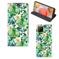 Samsung Galaxy A42 Smart Cover Orchidee Groen - thumbnail