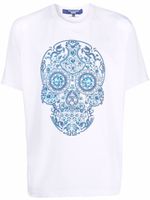 Junya Watanabe MAN t-shirt à imprimé tête de mort - Blanc