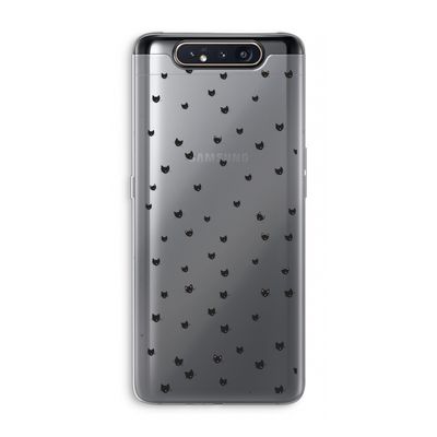 Kleine kattenkopjes: Samsung Galaxy A80 Transparant Hoesje
