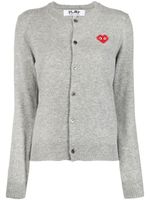 Comme Des Garçons cardigan à patch logo - Gris