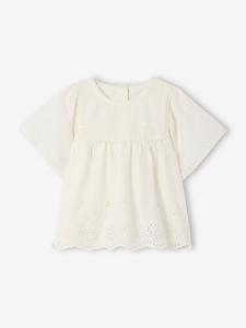 Babyblouse met Engels borduursel ecru