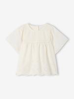 Babyblouse met Engels borduursel ecru Babyblouse met Engels borduursel ecru