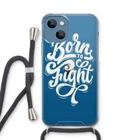 Born to Fight: iPhone 13 mini Transparant Hoesje met koord