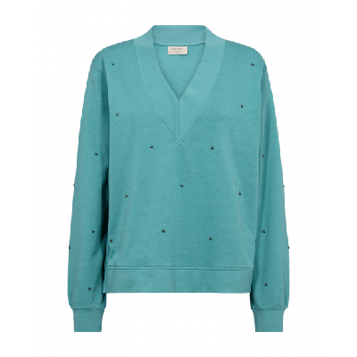 FreeQuent - Blauw | Dames | Trui | Blauw | XXL | regular | Kamst mode