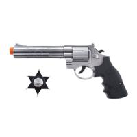 Revolver/pistool - met Sheriff ster - kunststof - Verkleed artikelen - speelgoed