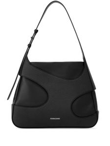 Ferragamo sac porté épaule à logo imprimé - Noir