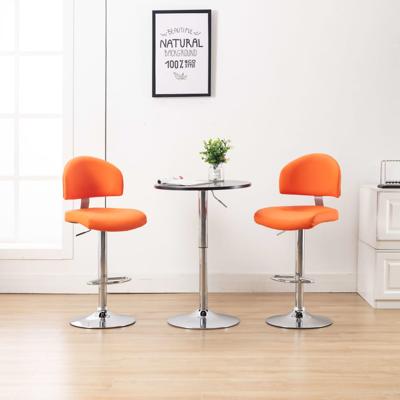 Barkrukken 2 st kunstleer oranje