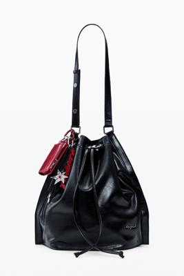 Glanzende middelgrote rugzak - BLACK - U Glanzende middelgrote rugzak - BLACK - U