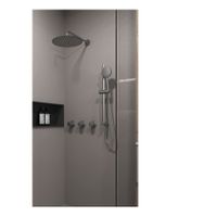 Regendouche set SaniClear Plus | Inbouw | Thermostaatkraan | Rond | Gunmetal