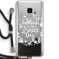 Diamonds: Samsung Galaxy S9 Transparant Hoesje met koord