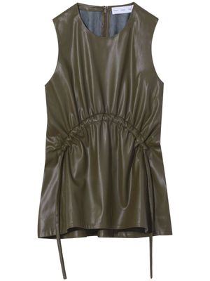 Proenza Schouler White Label haut en cuir artificiel à design sans manches - Vert