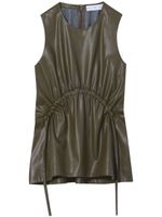 Proenza Schouler White Label haut en cuir artificiel à design sans manches - Vert