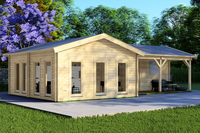 Chalet Lois 618x1118 cm - 68mm dikte - incl. houten binnenvloer- Zadeldak- - Van Kooten - Van Kooten Chalet Lois 618x1118 cm - 68mm dikte - incl. houten binnenvloer- Zadeldak- - Van Kooten - Van Kooten