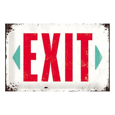 Nostalgic Art wandbord/muurplaatje - metaal - Exit - 20 x 30 cm - Mancave