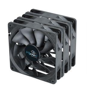 Akasa Viper Computer behuizing Ventilator 12 cm Zwart 3 stuk(s)