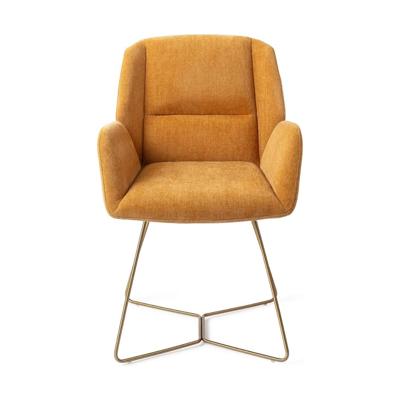 Jesper Home Myoko eetkamerstoel El Dorado beehive gold