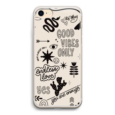Good vibes: iPhone 7 Transparant Hoesje