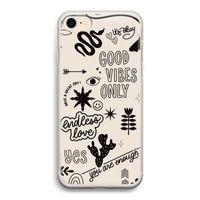 Good vibes: iPhone 7 Transparant Hoesje