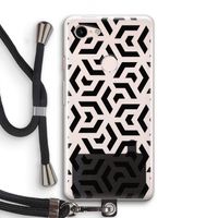 Crazy pattern: Pixel 3 Transparant Hoesje met koord