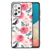 Samsung Galaxy A73 Bloemen Hoesje Butterfly Roses