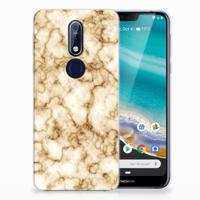 Nokia 7.1 | TPU | Siliconen hoesje | Marmer Goud