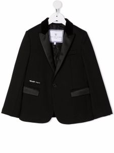 Philipp Plein Junior blazer à logo imprimé - Noir