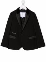 Philipp Plein Junior blazer à logo imprimé - Noir - thumbnail