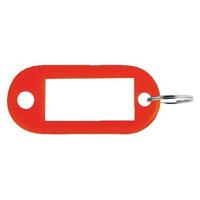 Sleutellabel pavo kunststof rood 100 stuks