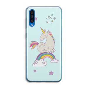 Regenboog eenhoorn: Samsung Galaxy A50 Transparant Hoesje