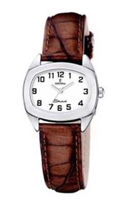 Horlogeband Festina F16013-9 Leder Bruin 16mm