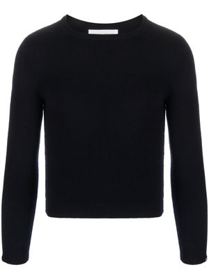 extreme cashmere pull en maille fine à coupe crop - Bleu