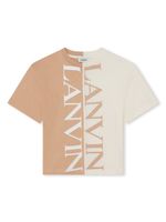 Lanvin Enfant t-shirt colour block à logo imprimé - Tons neutres