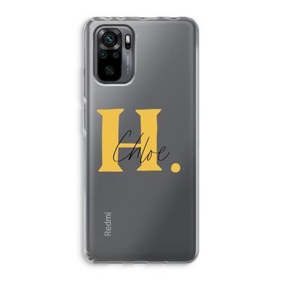Amber Script: Xiaomi Redmi Note 10 Pro Transparant Hoesje