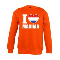 Oranje I love Maxima trui jongens en meisjes 142/152 (11-12 jaar)  - - thumbnail