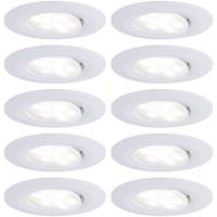 Paulmann LED-inbouwlamp voor badkamer Set van 10 stuks 60 W Wit (mat) - thumbnail