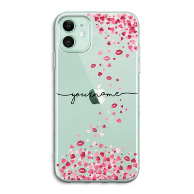 Hartjes en kusjes: iPhone 11 Transparant Hoesje