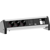 Bachmann 902.0253 Stekkerdoos zonder kabel Zwart, Aluminium Wieland stekker 1 stuk(s)