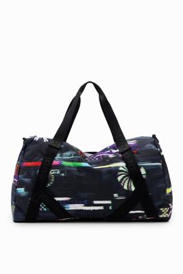 XL-sporttas met glitch-print - BLACK - U