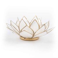 Lotus Sfeerlicht Parelmoer Goudrand Lotus Sfeerlicht Parelmoer Goudrand