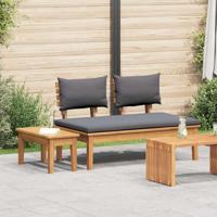 Tuinbank 2 pcs Bruin Massief teakhout